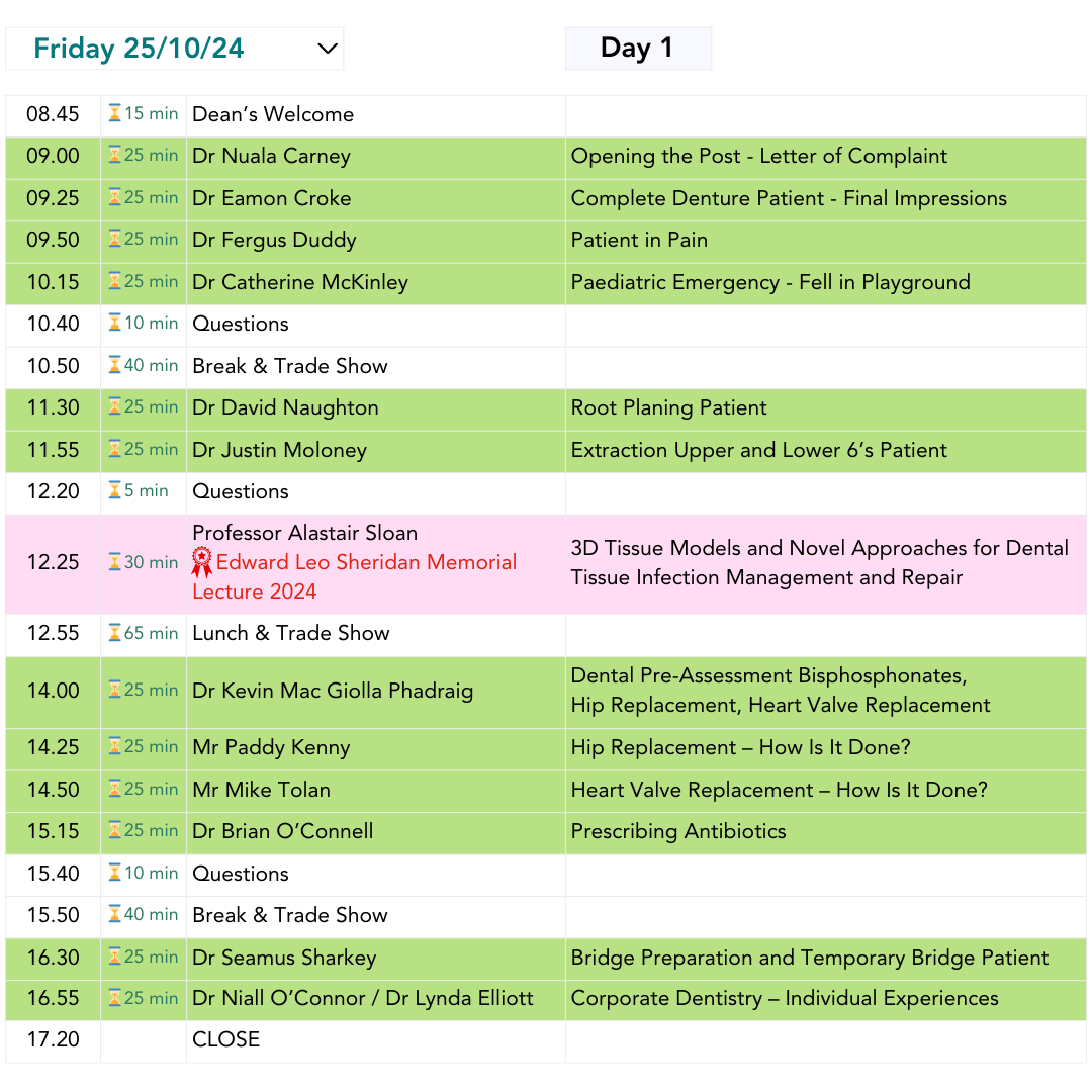 Day 1 Programme